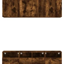 vidaXL Muebles Tv-Muebles de TV de pared 5 pzas madera ingeniería