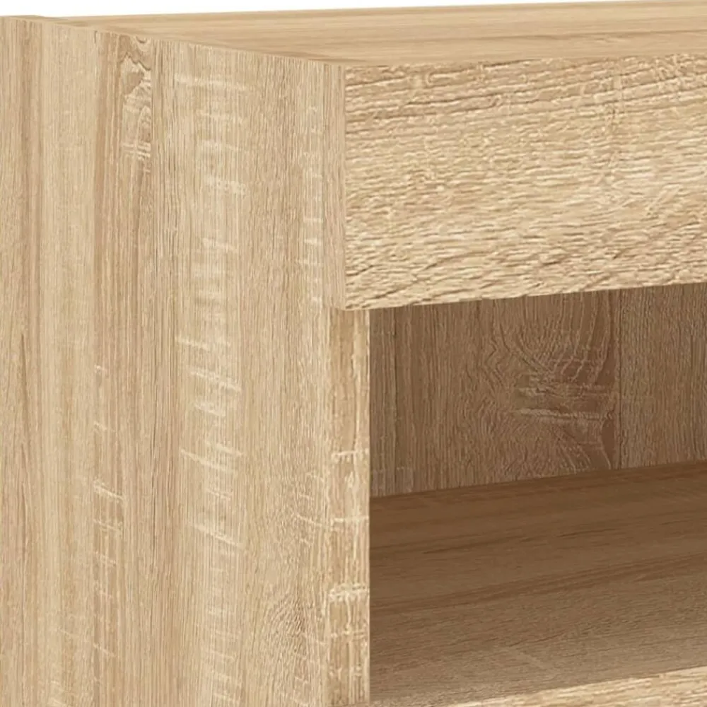 vidaXL Muebles Tv-Muebles de TV de pared con luces LED 7 piezas