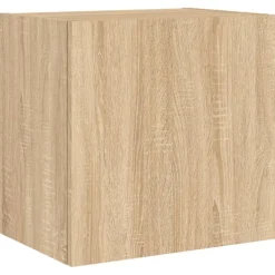 vidaXL Muebles de TV de pared 4 pzas madera de ingeniería Roble Sonoma Best