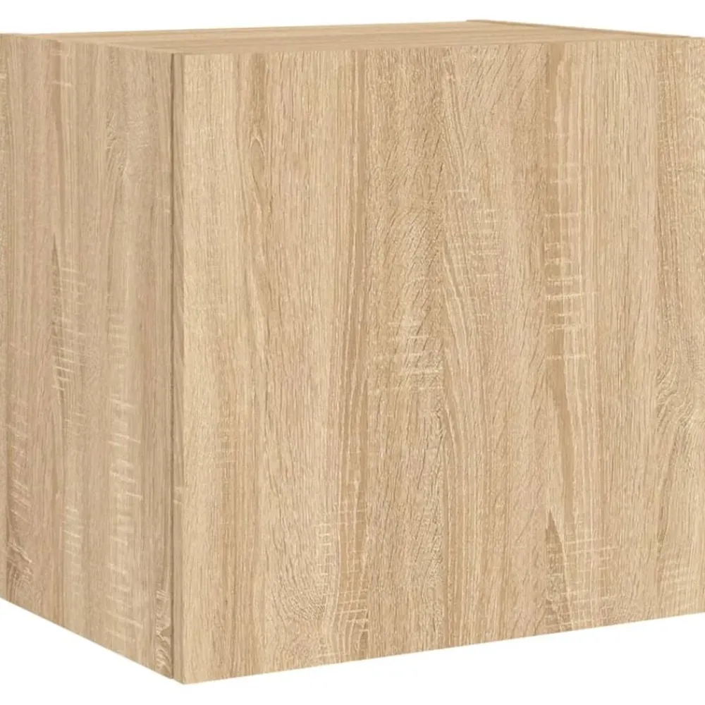vidaXL Muebles de TV de pared 4 pzas madera de ingeniería Roble Sonoma Best