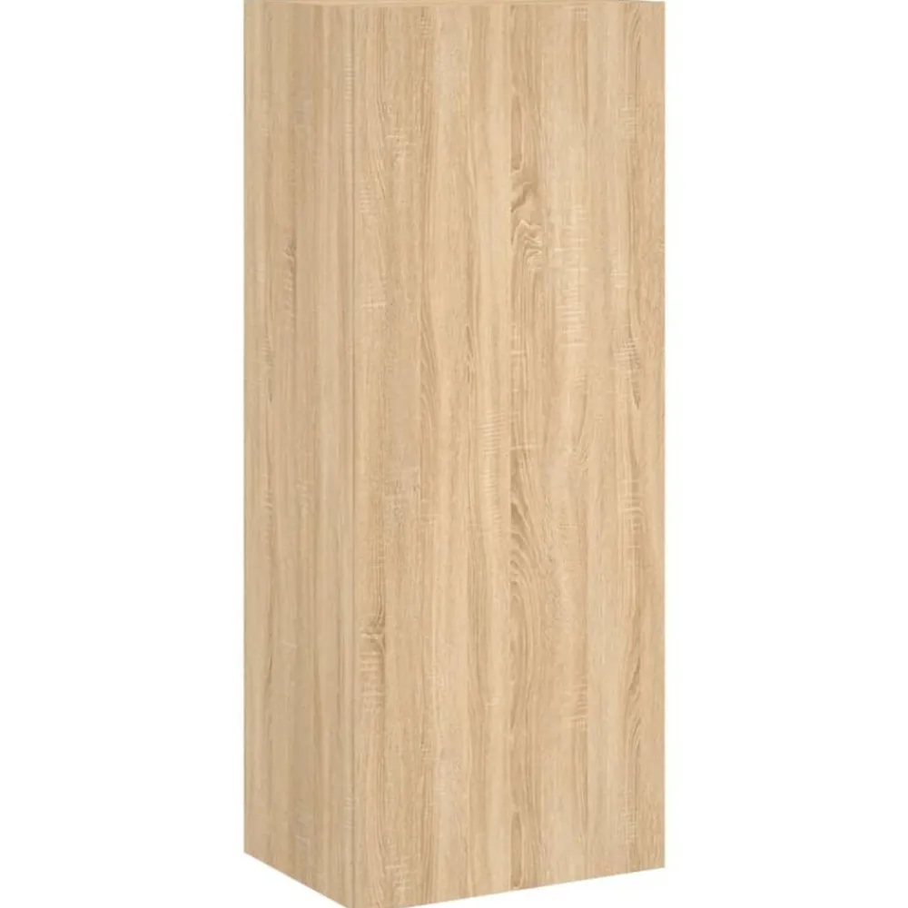 vidaXL Muebles de TV de pared 4 pzas madera de ingeniería Roble Sonoma Best