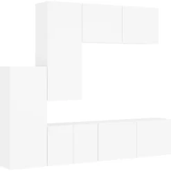 vidaXL Muebles Tv-Muebles de TV de pared 5 piezas madera de ingeniería