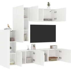 vidaXL Muebles Tv-Muebles de TV de pared 5 piezas madera de ingeniería
