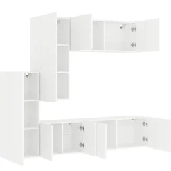 vidaXL Muebles Tv-Muebles de TV de pared 5 piezas madera de ingeniería