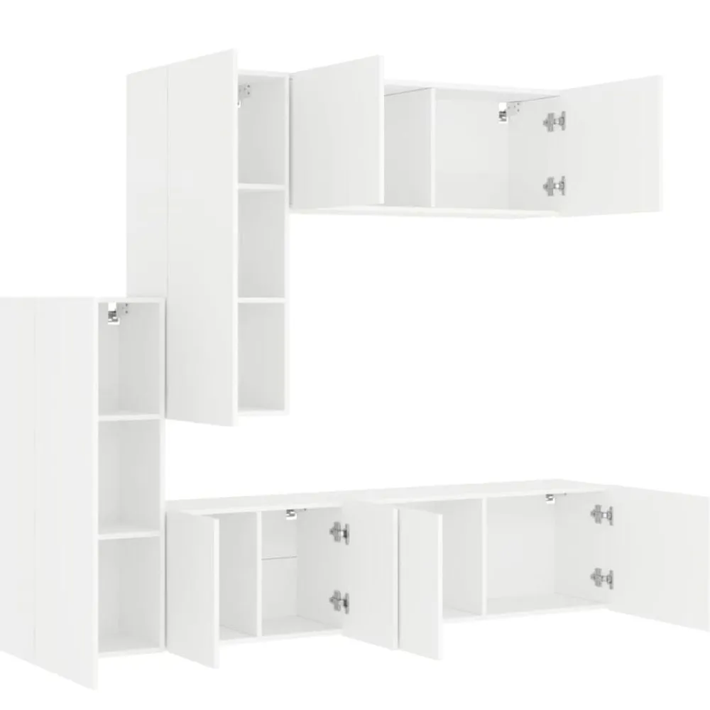 vidaXL Muebles Tv-Muebles de TV de pared 5 piezas madera de ingeniería