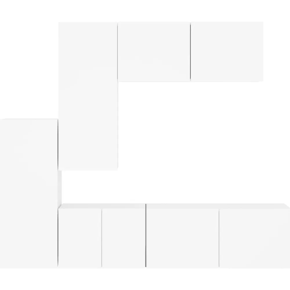 vidaXL Muebles Tv-Muebles de TV de pared 5 piezas madera de ingeniería