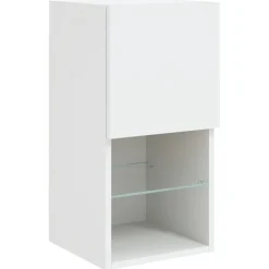 vidaXL Muebles Tv-Muebles de TV de pared con luces LED 4 piezas