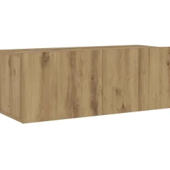 vidaXL Muebles Tv-Muebles de TV de pared 3 uds madera ingeniería roble artesanal