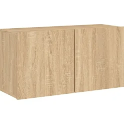 vidaXL Muebles Tv-Muebles de TV de pared 4 pzas madera de ingeniería