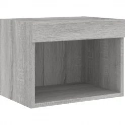 vidaXL Muebles Tv-Muebles de TV de pared con luces LED 4 piezas