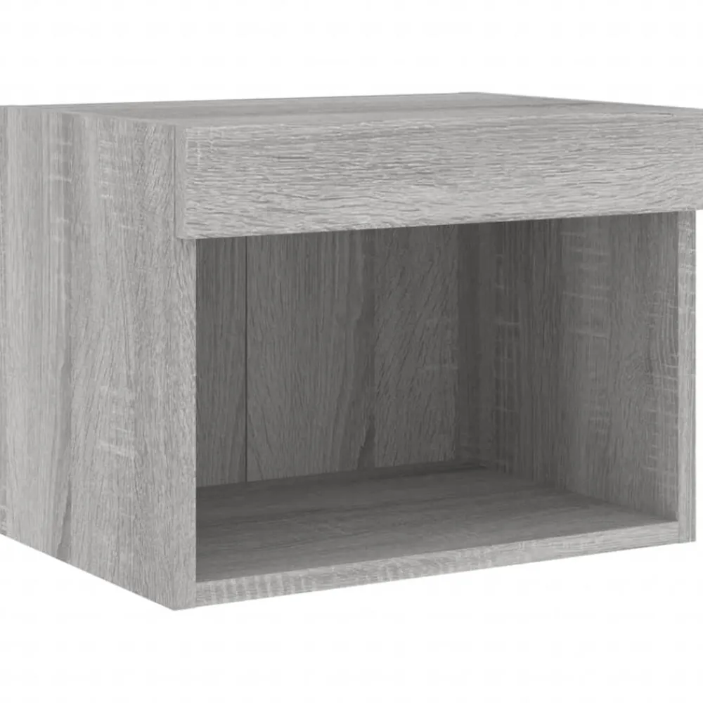 vidaXL Muebles Tv-Muebles de TV de pared con luces LED 4 piezas
