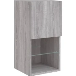 vidaXL Muebles Tv-Muebles de TV de pared con luces LED 4 piezas