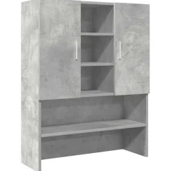 vidaXL Accesorios Para Electrodomésticos-Muebles para lavadora 2 pzas madera de ingeniería gris hormigón