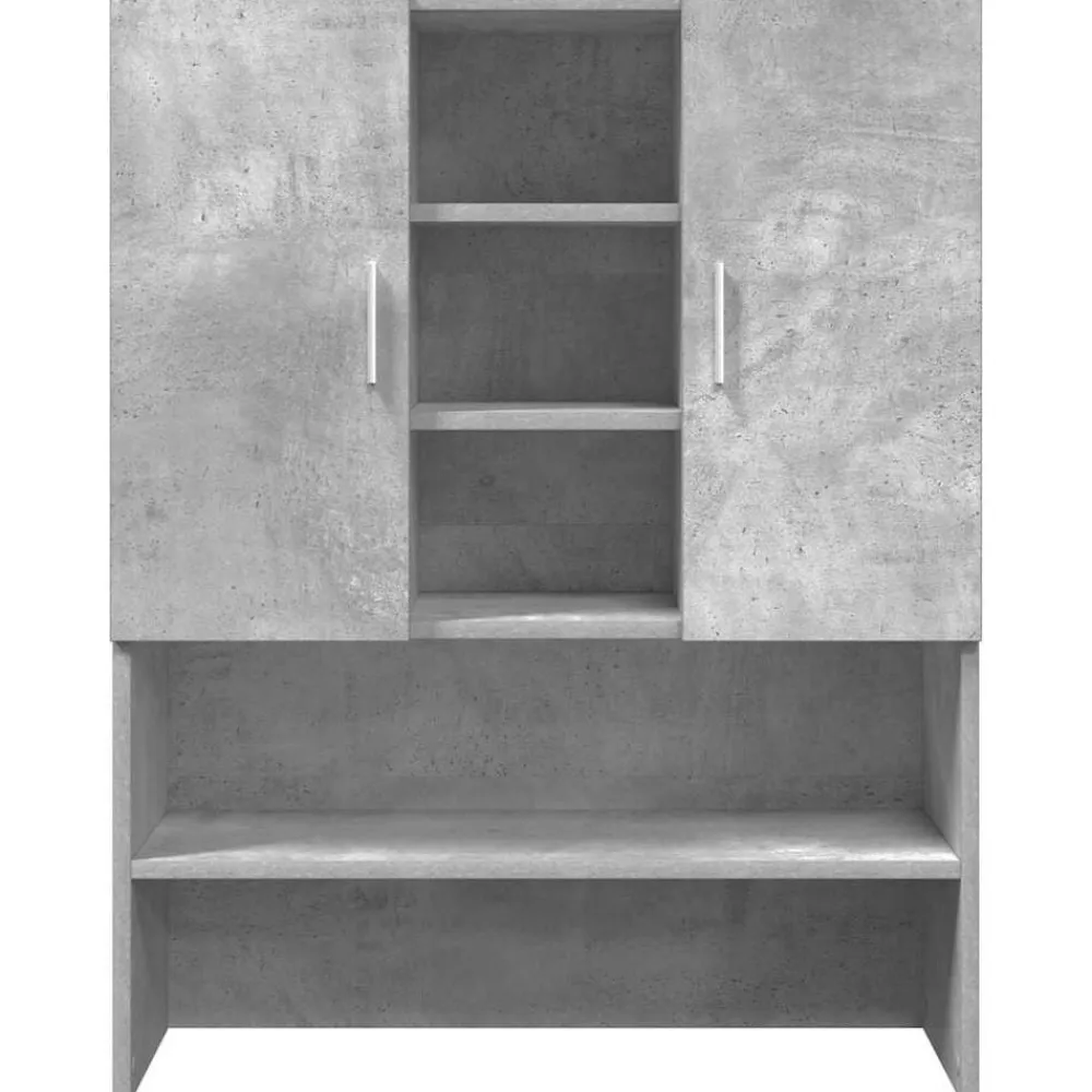 vidaXL Accesorios Para Electrodomésticos-Muebles para lavadora 2 pzas madera de ingeniería gris hormigón