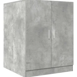 vidaXL Accesorios Para Electrodomésticos-Muebles para lavadora 2 pzas madera de ingeniería gris hormigón