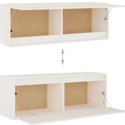 vidaXL Muebles para TV 5 piezas madera maciza de pino Blanco Sale