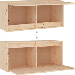 vidaXL Muebles para TV 6 piezas madera maciza de pino Natural Sale