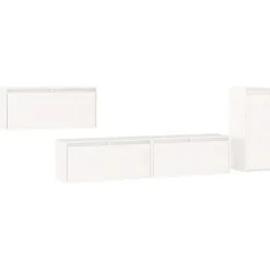 vidaXL Muebles Tv-Muebles para TV 4 piezas madera maciza de pino