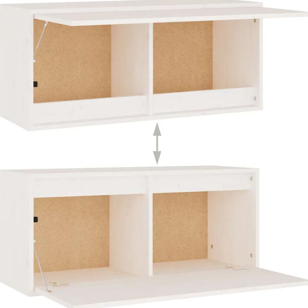 vidaXL Muebles Tv-Muebles para TV 4 piezas madera maciza de pino