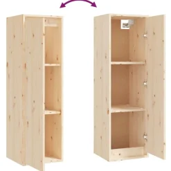vidaXL Muebles para TV 3 piezas madera maciza de pino Natural Best