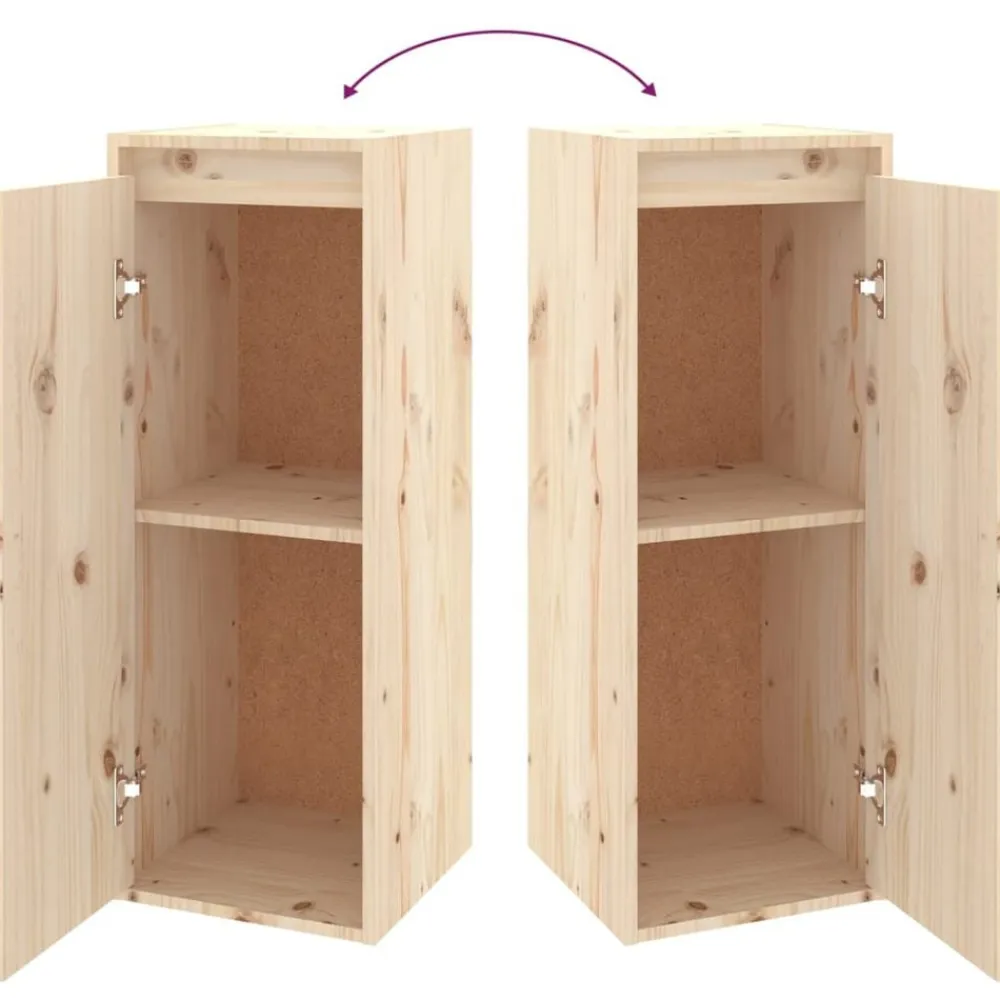vidaXL Muebles para TV 3 piezas madera maciza de pino Natural Best