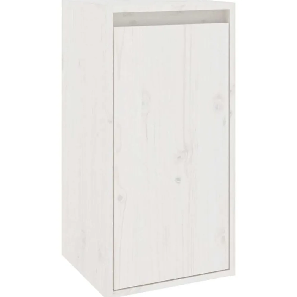 vidaXL Muebles para TV 4 piezas madera maciza de pino Blanco Outlet