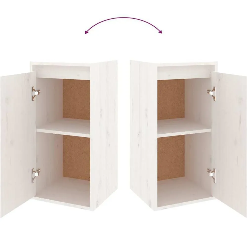 vidaXL Muebles para TV 4 piezas madera maciza de pino Blanco Outlet