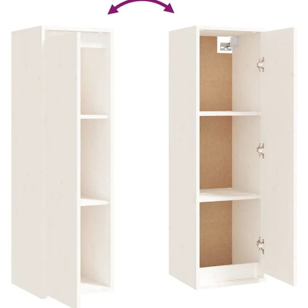 vidaXL Muebles para TV 4 piezas madera maciza de pino Blanco Outlet