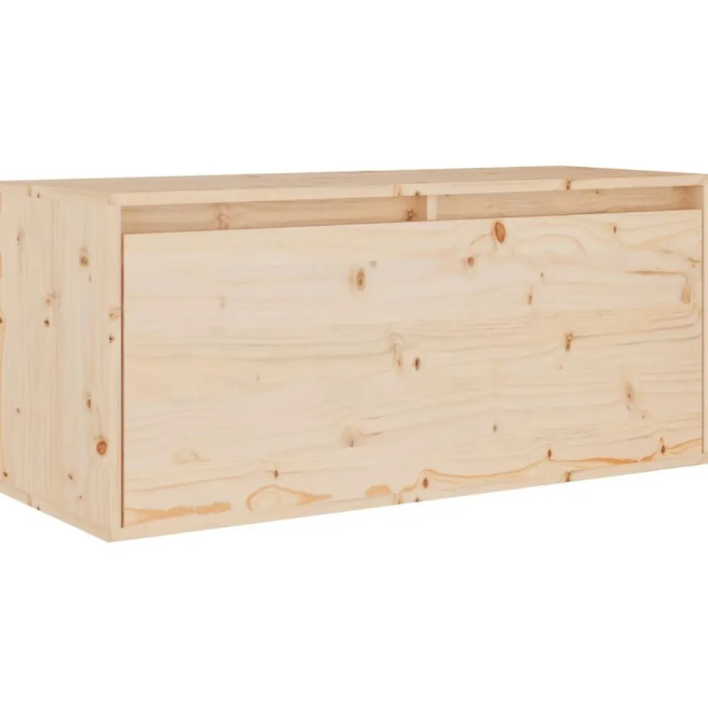 vidaXL Muebles Tv-Muebles para TV 4 piezas madera maciza de pino