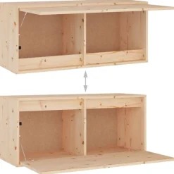 vidaXL Muebles Tv-Muebles para TV 4 piezas madera maciza de pino