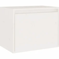 vidaXL Muebles para TV 4 piezas madera maciza de pino Blanco New