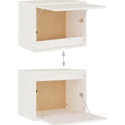 vidaXL Muebles para TV 4 piezas madera maciza de pino Blanco New