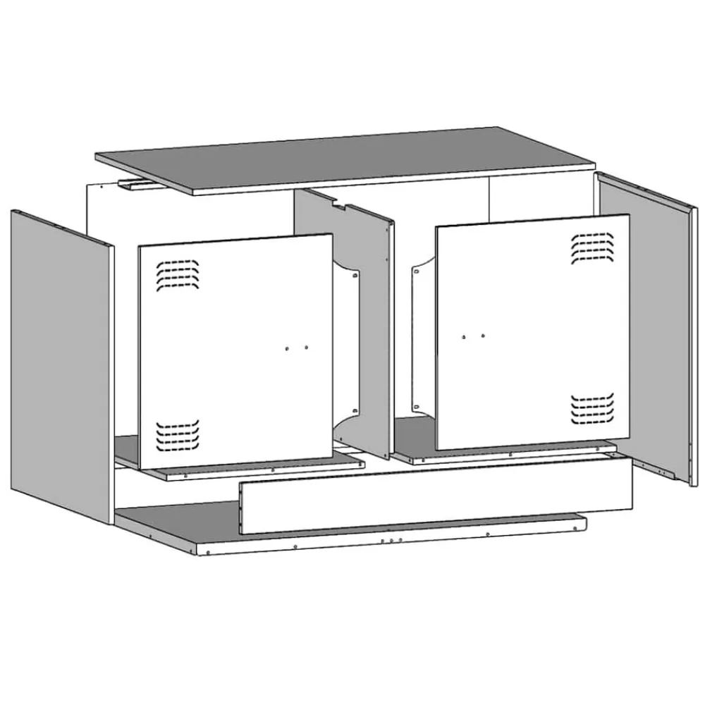 vidaXL Muebles Tv-Muebles para TV 2 unidades acero 67x39x44 cm