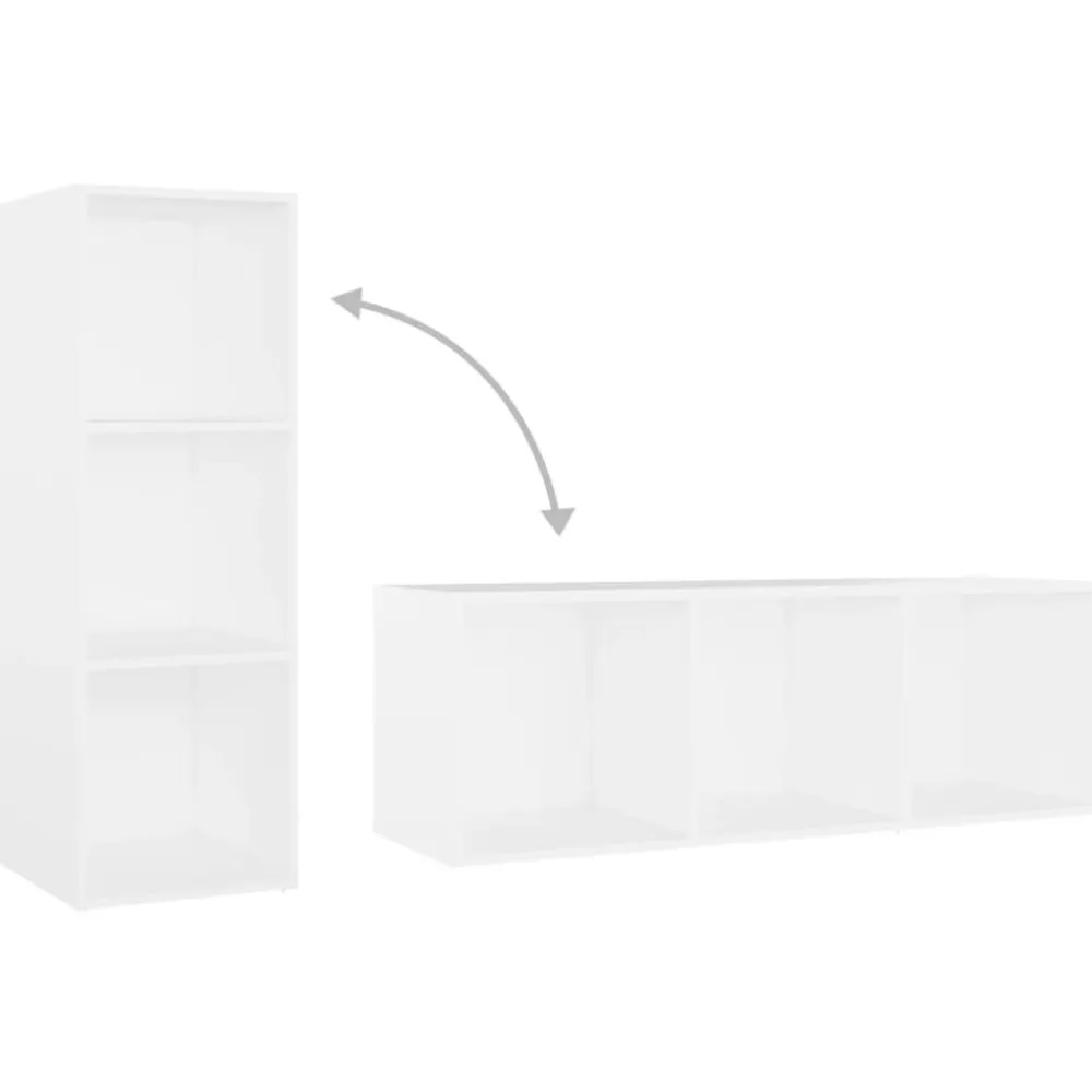 vidaXL Muebles Tv-Muebles para TV 4 uds madera contrachapada 107x35x37 cm
