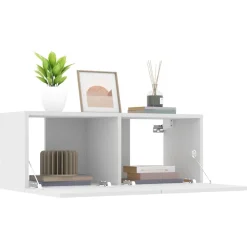 vidaXL Muebles para TV 2 uds madera de ingeniería 80x30x30 cm Blanco New
