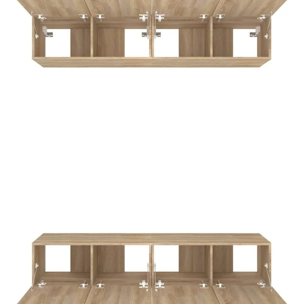 vidaXL Muebles TV 4 uds madera contrachapada 80x30x30 cm Roble Sonoma Hot