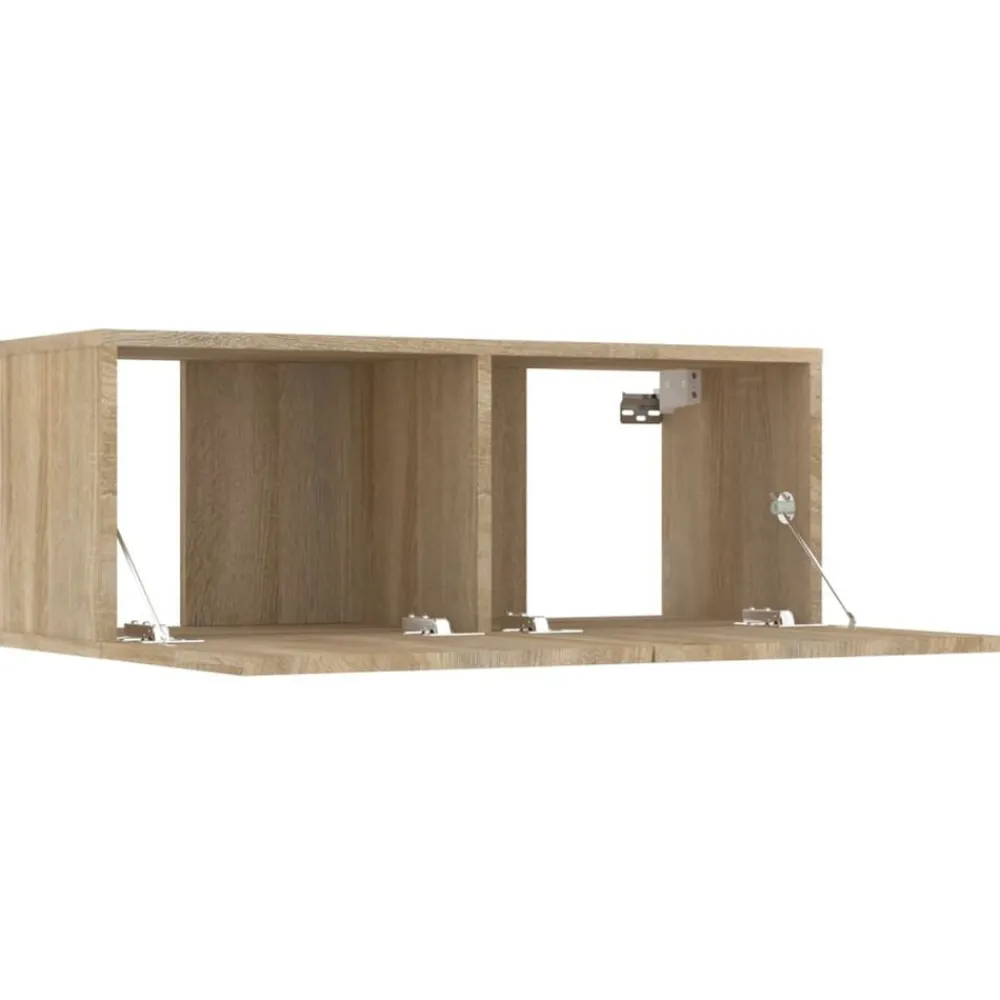 vidaXL Muebles TV 4 uds madera contrachapada 80x30x30 cm Roble Sonoma Hot