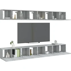 vidaXL Muebles Tv-Muebles TV 8 uds madera contrachapada 60x30x30 cm