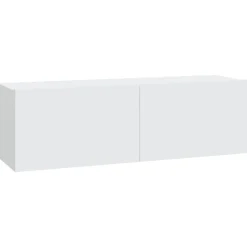 vidaXL Muebles Tv-Muebles TV de pared 2 uds madera ingeniería 100x30x30 cm