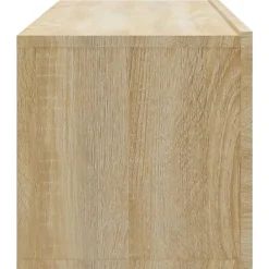 vidaXL Muebles Tv-Muebles TV de pared 2 uds madera ingeniería roble 100x30x30 cm