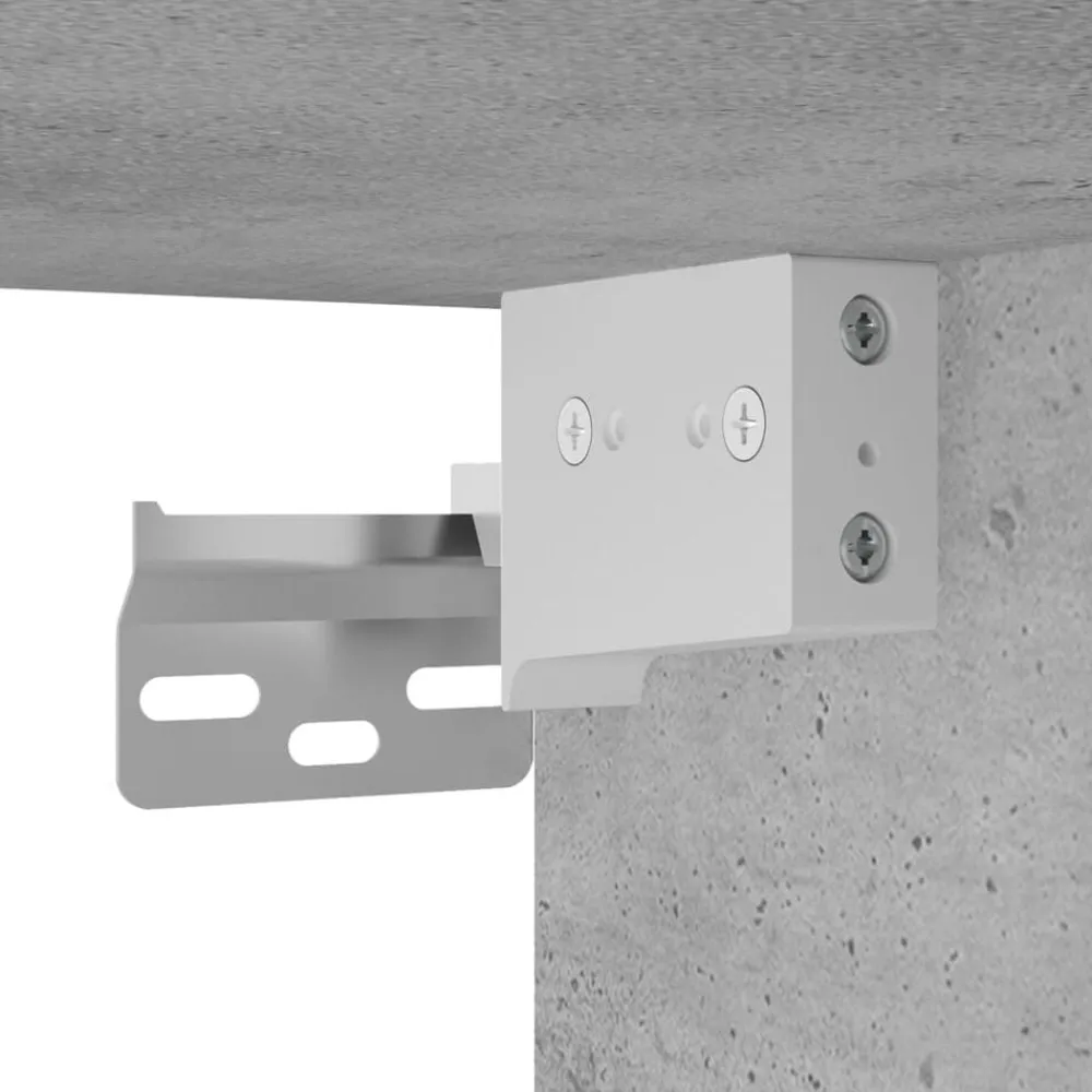 vidaXL Muebles TV de pared luces LED 2 uds gris hormigón 41x31x45 cm Gris hormigón Sale