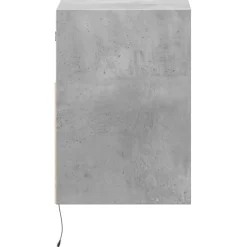 vidaXL Muebles TV de pared luces LED 2 uds gris hormigón 41x31x45 cm Gris hormigón Sale