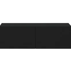 vidaXL Muebles TV pared 2 uds madera contrachapada 100x30x30 cm Negro Online