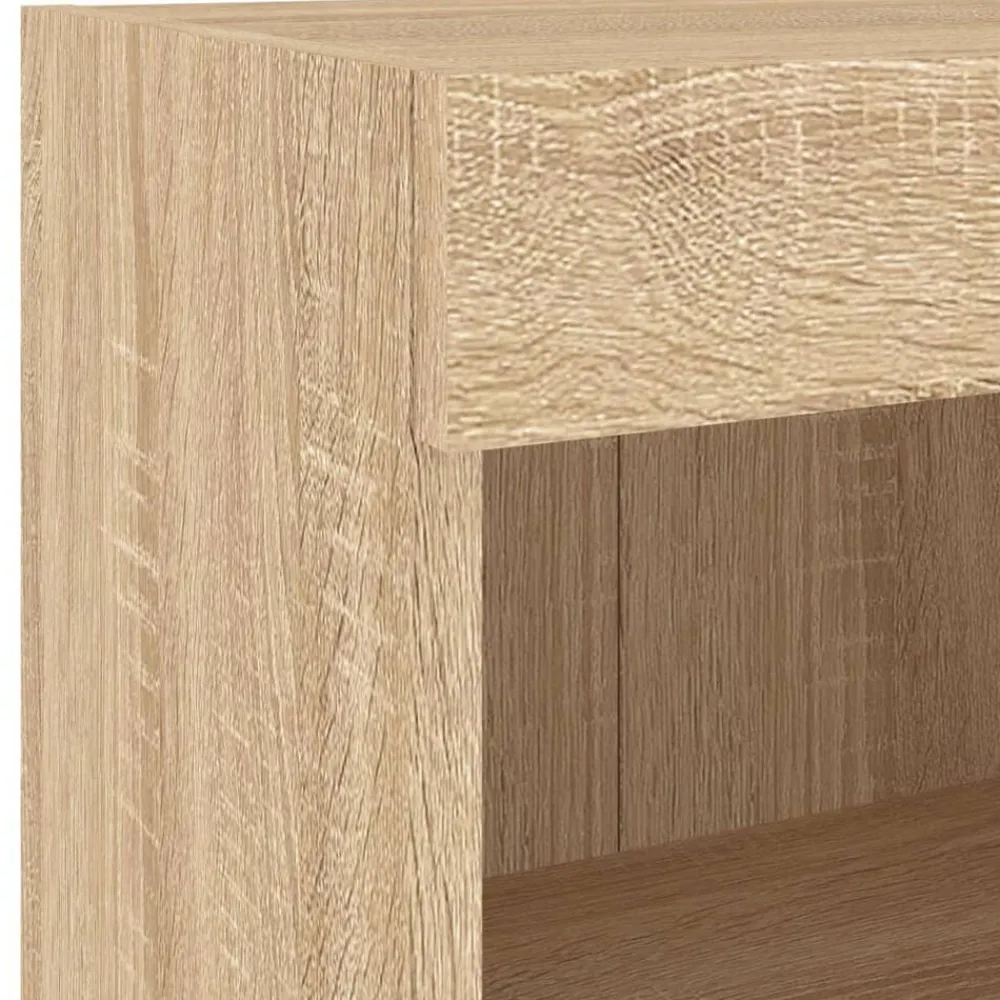 vidaXL Muebles TV pared con LED 5 pzas madera ingeniería Roble Sonoma Online