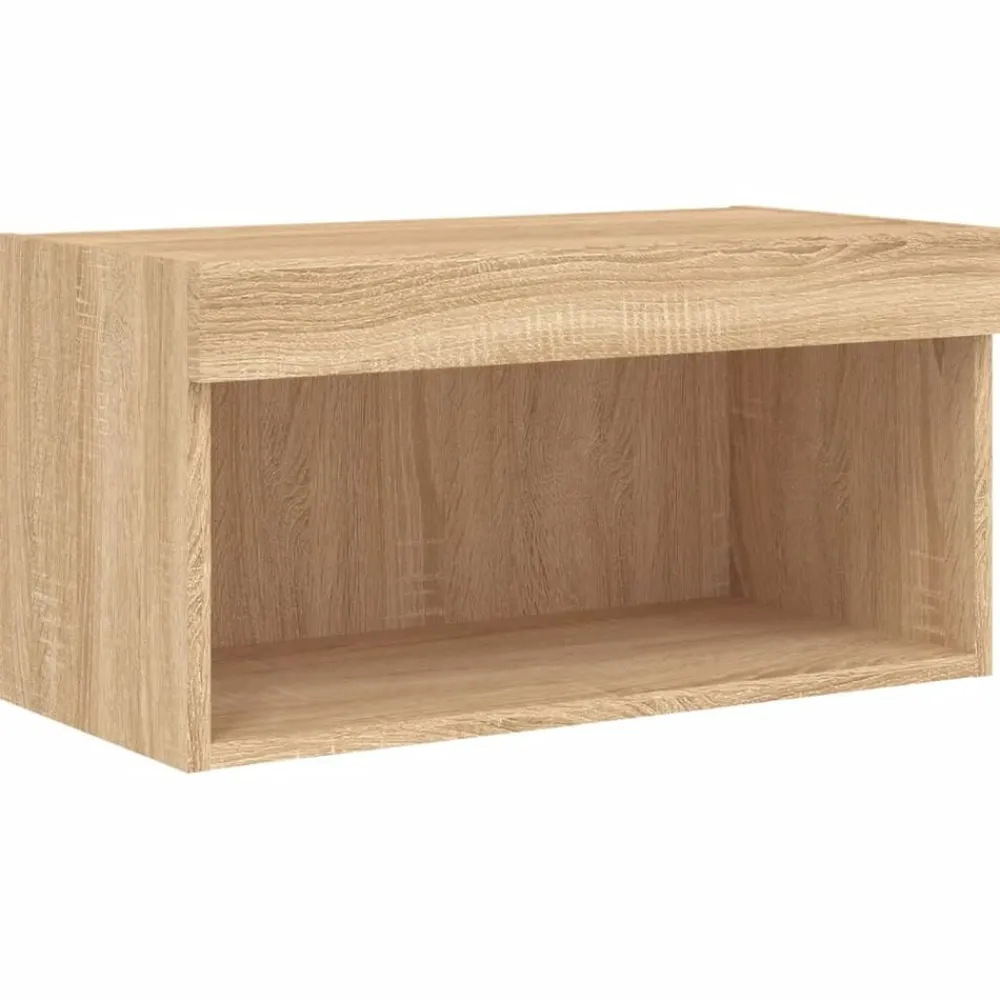 vidaXL Muebles TV pared con LED 6 pzas madera ingeniería Roble Sonoma Sale