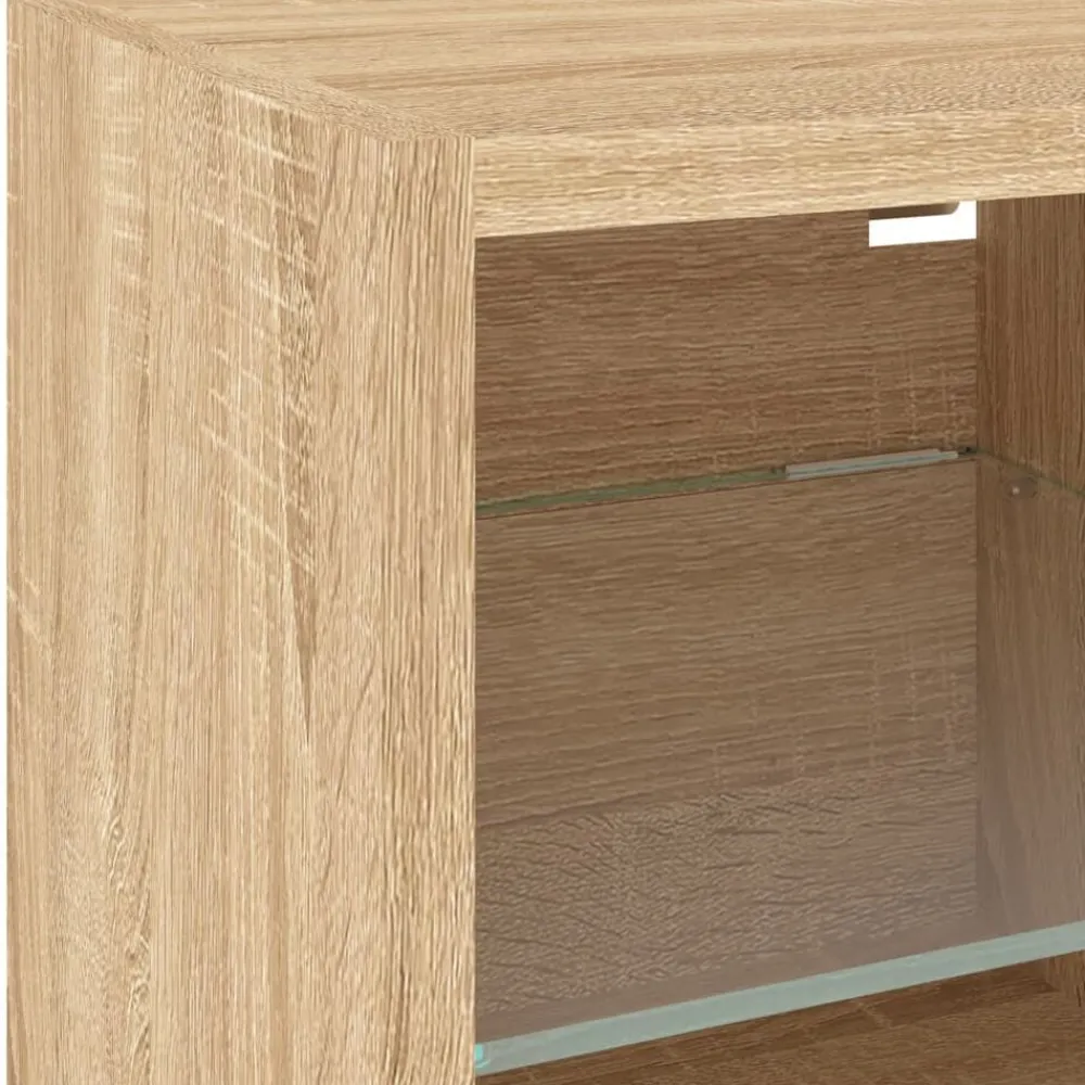 vidaXL Muebles Tv-Muebles TV pared con LED 8 pzas madera ingeniería