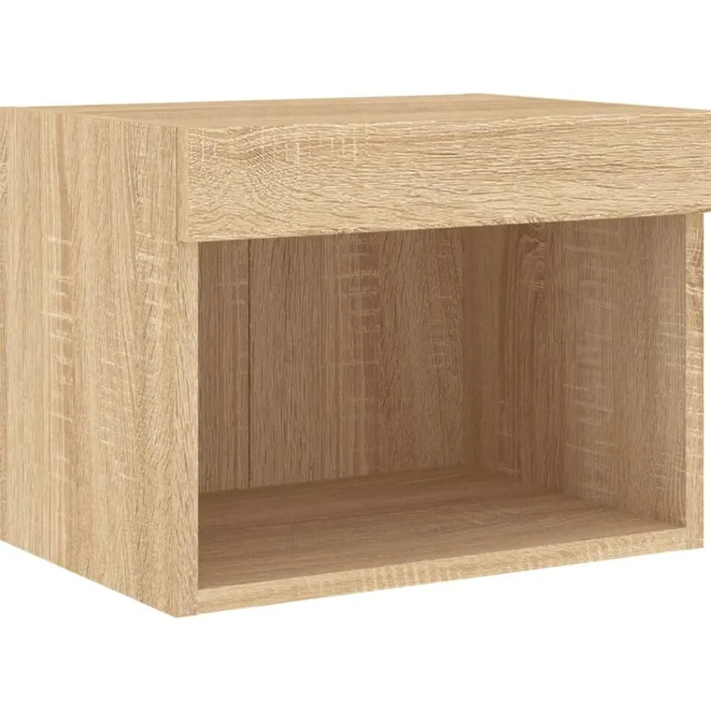 vidaXL Muebles Tv-Muebles TV pared con LED 5 pzas madera ingeniería