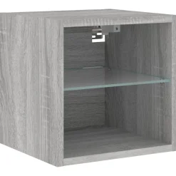 vidaXL Muebles Tv-Muebles TV pared con LED 7 pzas madera ingeniería