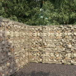 vidaXL Muro de gaviones con cubierta acero galvanizado 300x50x200 cm
