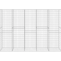 vidaXL Muro de gaviones con cubierta acero galvanizado 300x50x200 cm
